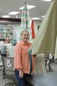 Telescope Casual Furniture CEO Kathy Juckett in the company’s showroom in Granville. In addition to a new “lean initiative” to increase efficiency, she said they are now producing marine grade polymer outdoor furniture, including benches and Adirondack chairs.       Chronicle photo/Gordon Woodworth