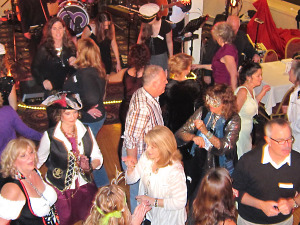 Black Velvet Art Party — Scene from a previous year, when the theme was “Under the Sea.”