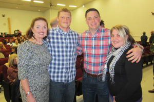 Combatting heroin — Warren County District Attorney Kate Hogan, left, with panel members Taylor Jurnak of Granville, Joshua Burns of Glens Falls and Katrina Fox, also of Glens Falls. Chronicle photo/Cathy DeDe