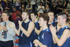 Joel Wincowski celebrates another state championship with his teammates. “Being able to end the season with a win was pretty cool,” he said. “Everyone on the team found their role and accepted their role. Together, we did whatever it took to win.” Chronicle photo/Gordon Woodworth