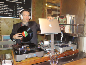 Co-owner Vic, Heather’s husband, spins the platters. Hearing Otis Redding and other 60’s era music, I said, “You’re too young to know this music.” “These are my parents’ albums,” he replied. He meant it. Chronicle photo/Mark Frost