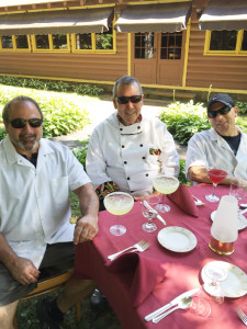The Ridge Terrace’s Rios men, Ray, with sons Michael, left, and Raymond. The shades were Raymond’s idea. He does the restaurant’s Facebook page and says “they’re always looking for something different.” Chronicle photo/Mark Frost
