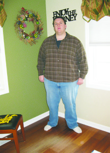 How Chris Ruckert looked before he lost 193 pounds on the Ideal Protein Cellular Nutrition Plan with Queensbury chiropractor Dr. Jonathan Gerber .