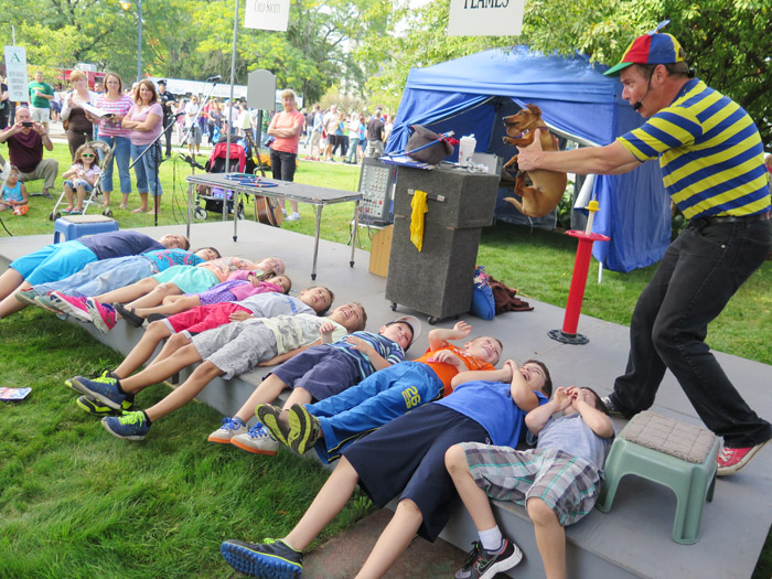 The food’s great but don’t miss Mr. Twisty. Chronicle editor Mark Frost writes: The Glens Falls Kiwanis Club’s Taste of the North Country — this Sunday, Sept. 27, at City Park in downtown Glens Falls — is a great event all the way around. But one of the real treats is watching Mr. Twisty, the comic-magician, interact with kids and adults both, hilariously. Like the Anvil Inn restaurant in Fort Edward, Mr. Twisty has been part of every single Taste of the North Country. I hope that streak lasts forever. Chronicle photo/Mark Frost