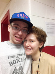 Connor Clark with one of his best friends, Carly Weller. Connor’s mom said his Marathon Dance experience has “opened Connor’s personality.”