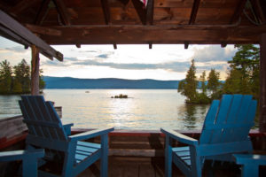 The view at sunset from the bunkhouse porch. Photo provided