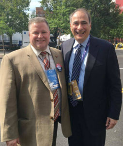 Larry Bulman with David Axelrod, former aide to President Obama. Photo provided