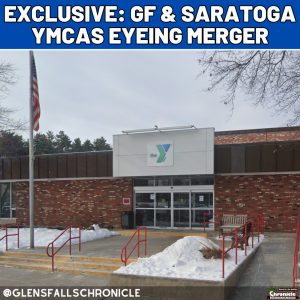 Photo of Glens Falls YMCA in winter, EXCLUSIVE: GF & SARATOGA YMCAS EYEING MERGER across top